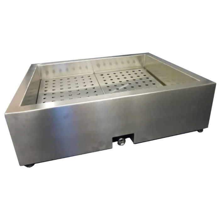 GEMAHLENES EIS BEHÄLTER SCHIEF 3/1 GN AISI 304 WASSERHAHN AN DER BEDIENUNG SEITE