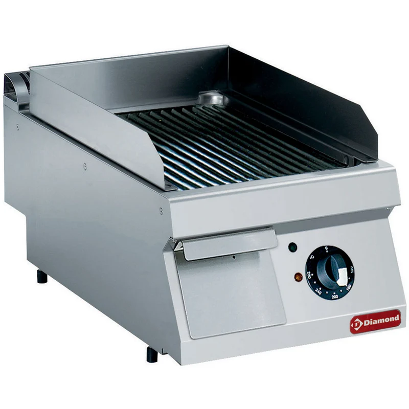 Profi Elektro-Grillplatte, gerillt , Tischgerät , 400 mm, E17/PR4T-NE