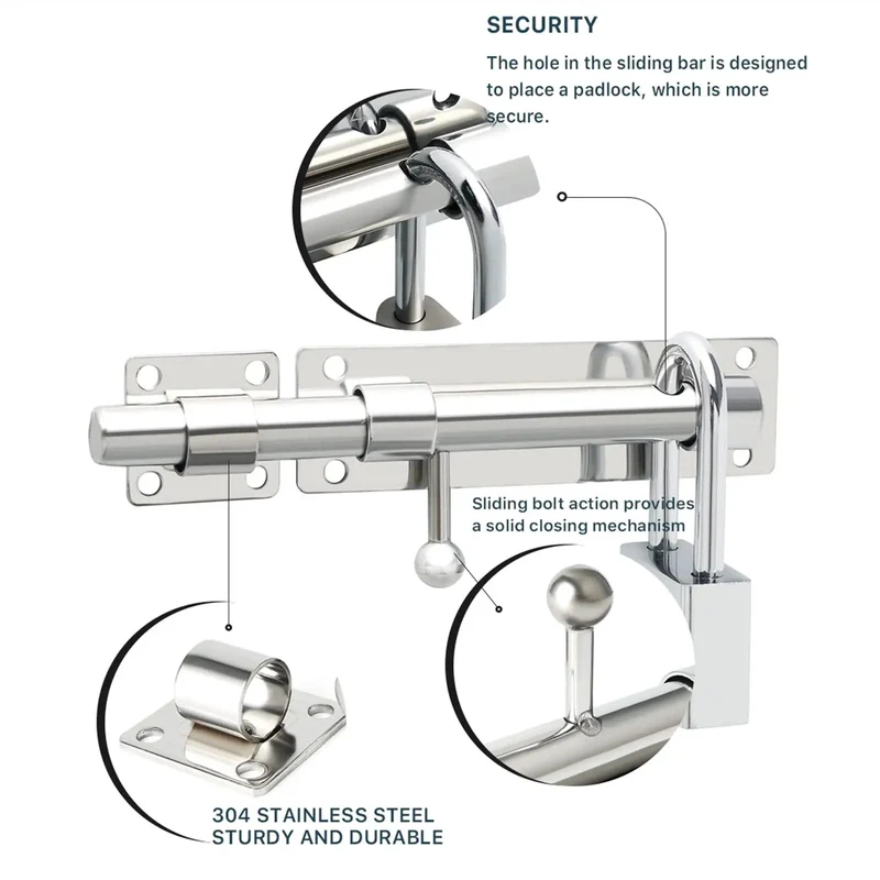 Heavy Duty Stainless Steel Gate Latch Lock for Wooden Garden Fence with Matte Black Finish Tough as Nails Spring Loaded Bolt Straight Up Reliable Yard Hardware No Fuss Install Weather Resistant Design