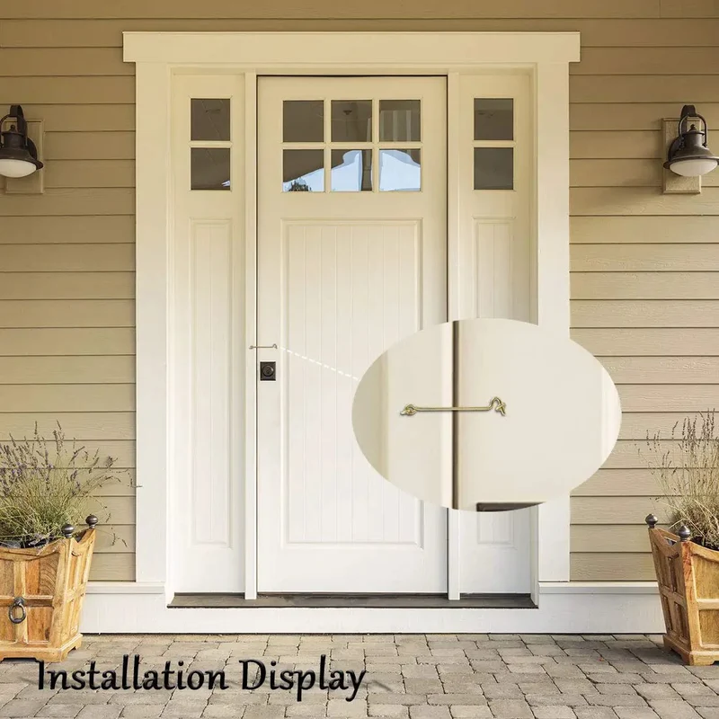 Heavy Duty Iron Gate Hook And Eye Latch With Screws For Sliding Barn Doors And Windows Rock Solid Cabin Style Catch No Brainer Install Secure Lock Pro Quality Interior Hardware Piece