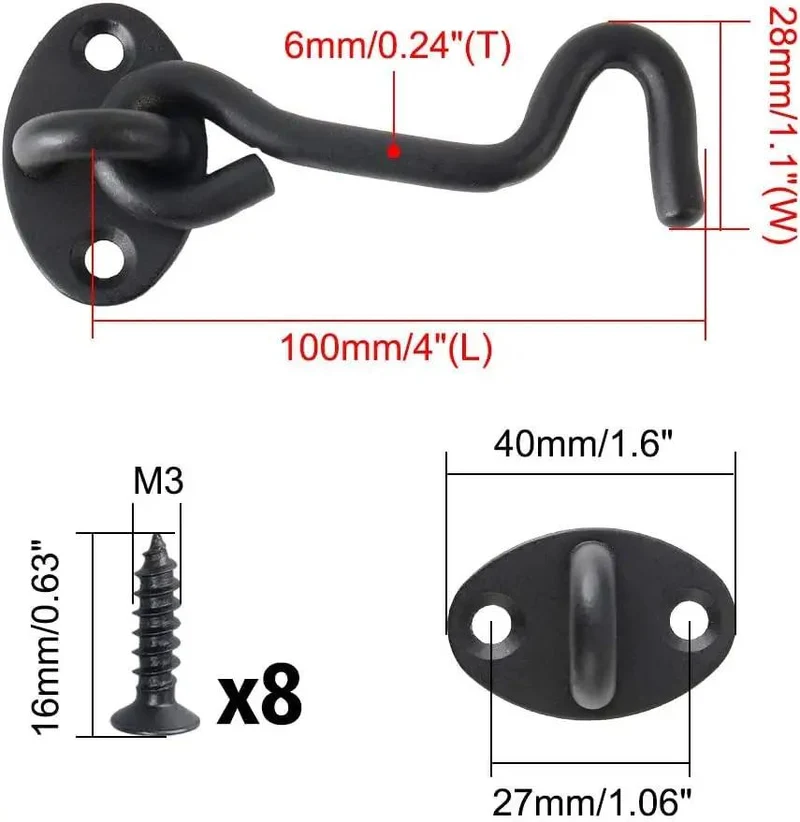 Top Shelf Stainless Steel Gate Hook And Eye Latch Hardware Kit With Complete Screw Bundle For Indoor Door Window Shed Barn Security Fittings That Delivers Badass Strength Daily