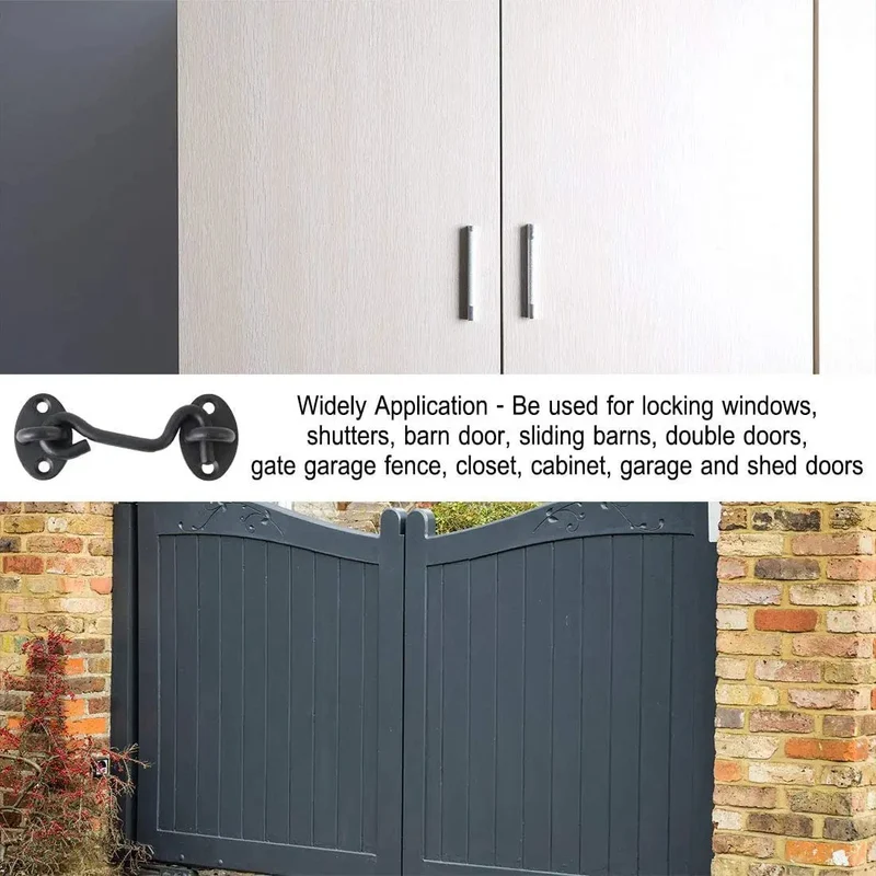 Top Shelf Stainless Steel Gate Hook And Eye Latch Hardware Kit With Complete Screw Bundle For Indoor Door Window Shed Barn Security Fittings That Delivers Badass Strength Daily