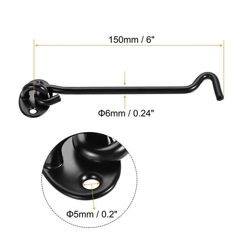 Heavy Duty Hook Lock Snap Latch For Gate Cabin Revolving Door Window With Included Mounting Screws Rock Solid Windproof Security Hardware For No Sweat Install And Shop Upgrades