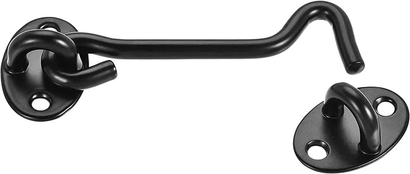 Killer Quality Swivel Hook And Eye Latch For Yard Gates And Cabin Doors Designed For Solid Wind Block Features Sweat Free Upgrade Install With Complete Bolt Kit Ready For Weekend