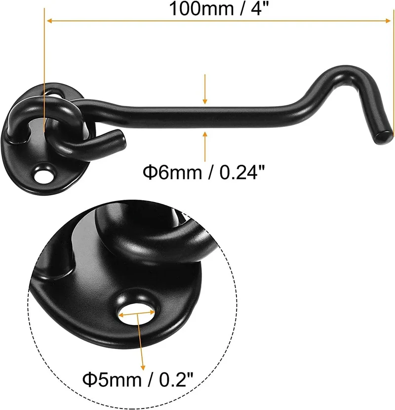 Killer Quality Swivel Hook And Eye Latch For Yard Gates And Cabin Doors Designed For Solid Wind Block Features Sweat Free Upgrade Install With Complete Bolt Kit Ready For Weekend