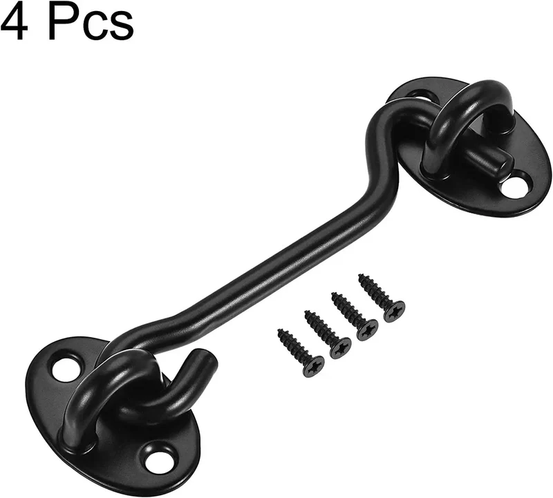 Killer Quality Swivel Hook And Eye Latch For Yard Gates And Cabin Doors Designed For Solid Wind Block Features Sweat Free Upgrade Install With Complete Bolt Kit Ready For Weekend
