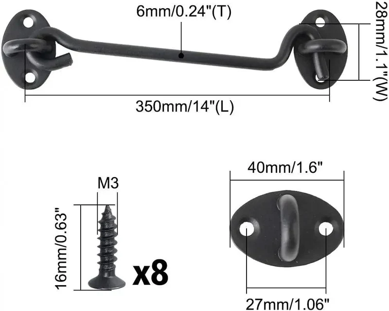 Stainless Steel Gate Hook And Eye Latch With Tough As Nails Build For Barn Doors Cabinet Windows And Outdoor Sheds Rustproof Hardware That Snaps Right Into Place And Keeps Your Setup Secure Through Any Season Or Storm