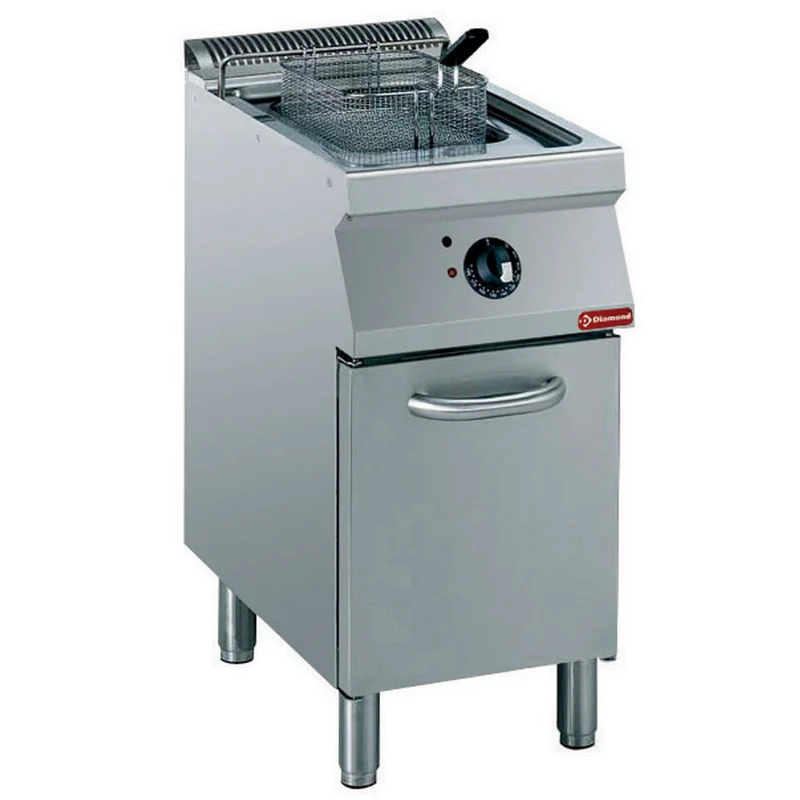 Profi Elektro-Standfritteuse 15 Liter mit Unterbau , 10 kW, E17/F15A4-230/3--N