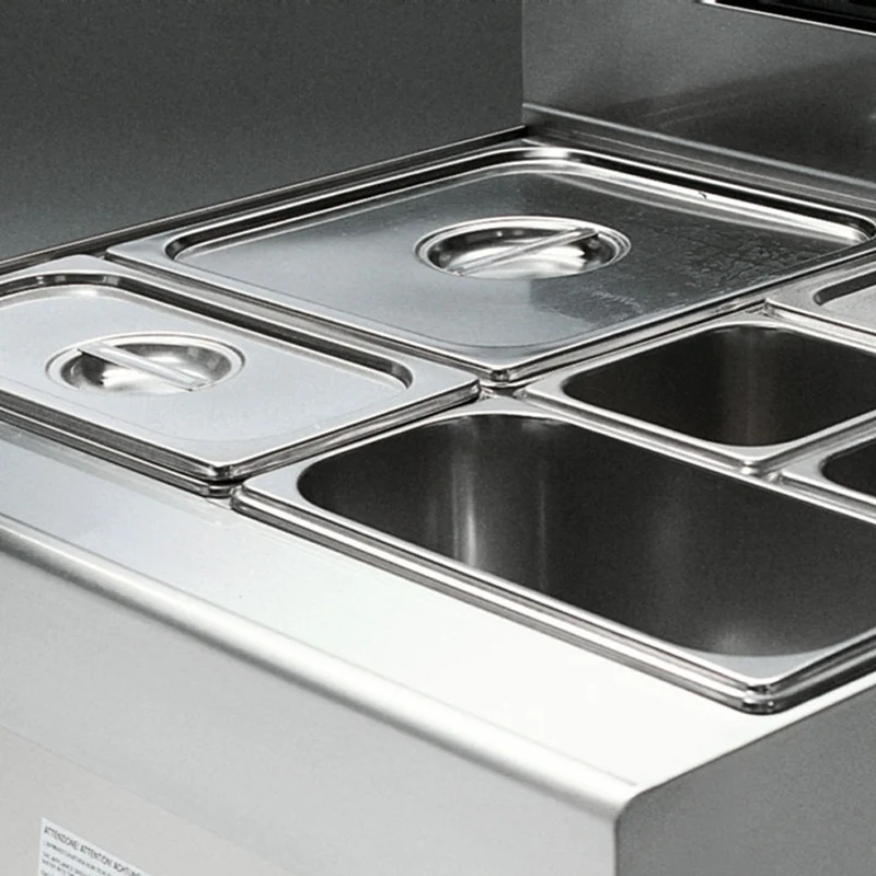 Elektro Bain-Marie GN 1/1 , Tischgerät aus Edelstahl, E17/BM4T-N