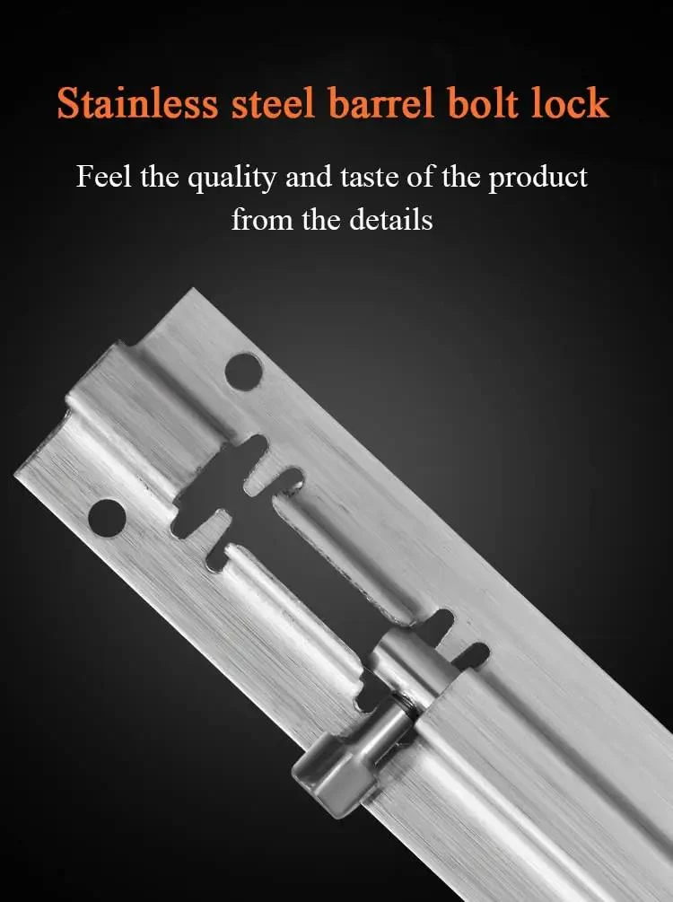 Badass Heavy Duty Stainless Steel Slide Barrel Bolt Four Pack Built Different Gate Latches Easy Setup Locks For Cabinets Fences Windows Durable Wire Drawn Silver Security Solution
