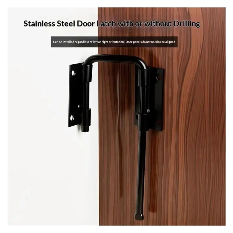 No Drill Fence Gate Latch Kit Clamps Tight To Iron Wood Or PVC Fences Dead Simple Setup Renters Friendly Zero Fuss Installation Works Great For Yards Barns And Quick Projects