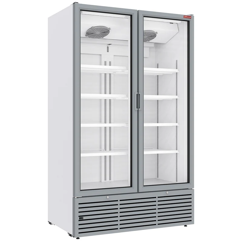 Getränkekühlschrank 1142 L mit 2 Glastüren , Weiß, DRP12-2W