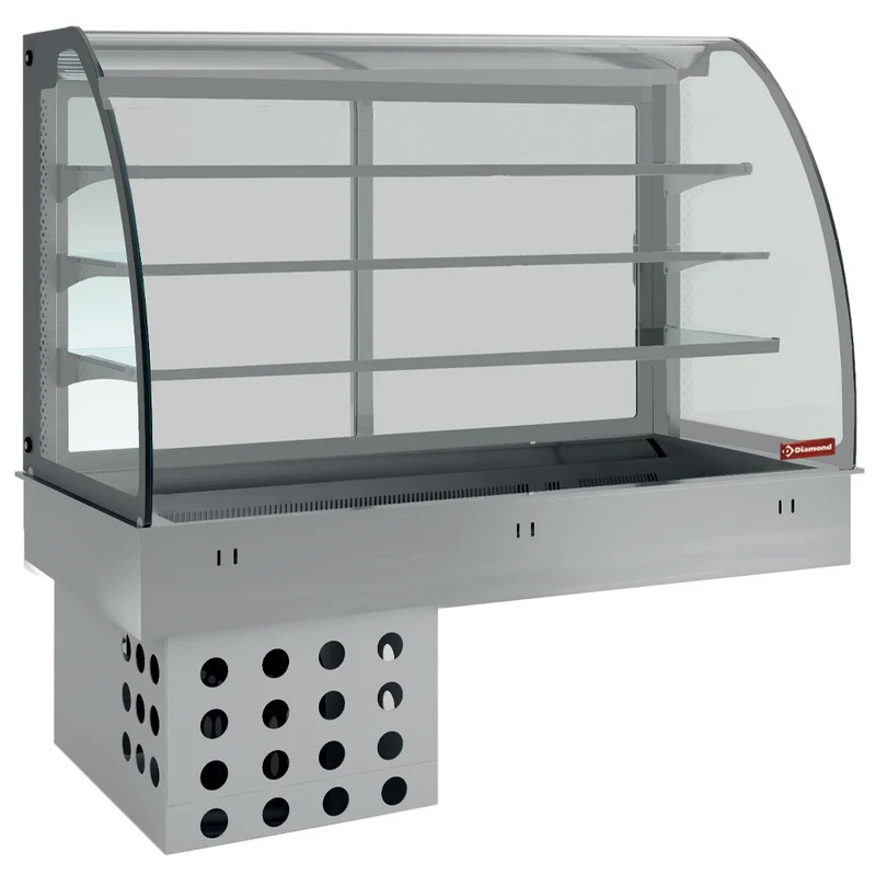 Kühlvitrine mit Umluftkühlung , 3 Ebenen , 4x GN 1/1, DPA/TVF315-R2
