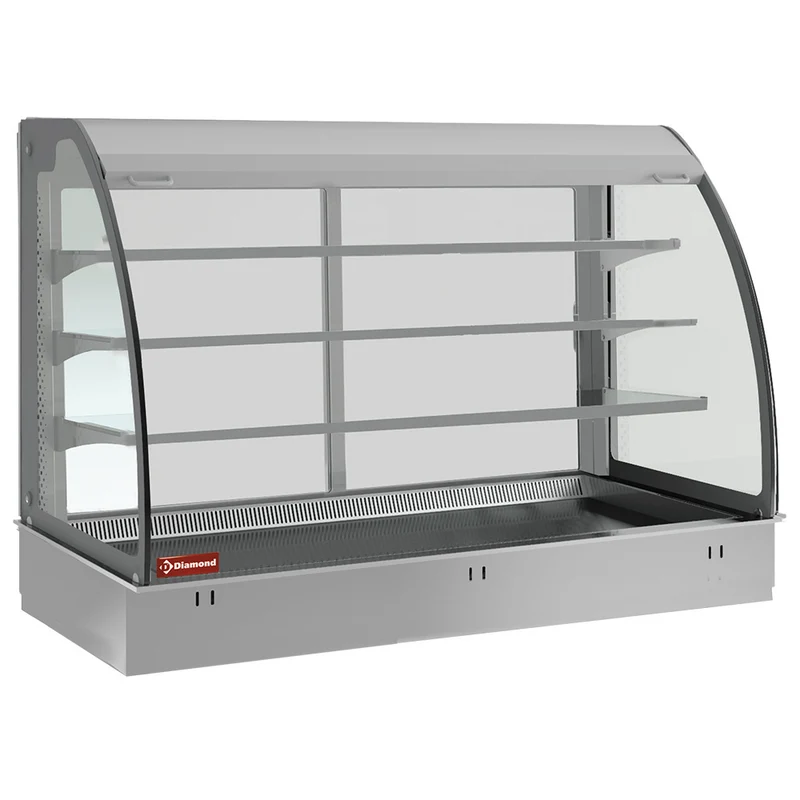 Offene Umluft-Kühlvitrine für Zentralkühlung , 3 Ebenen , 2x GN 1/1, DPA/TVA308-S