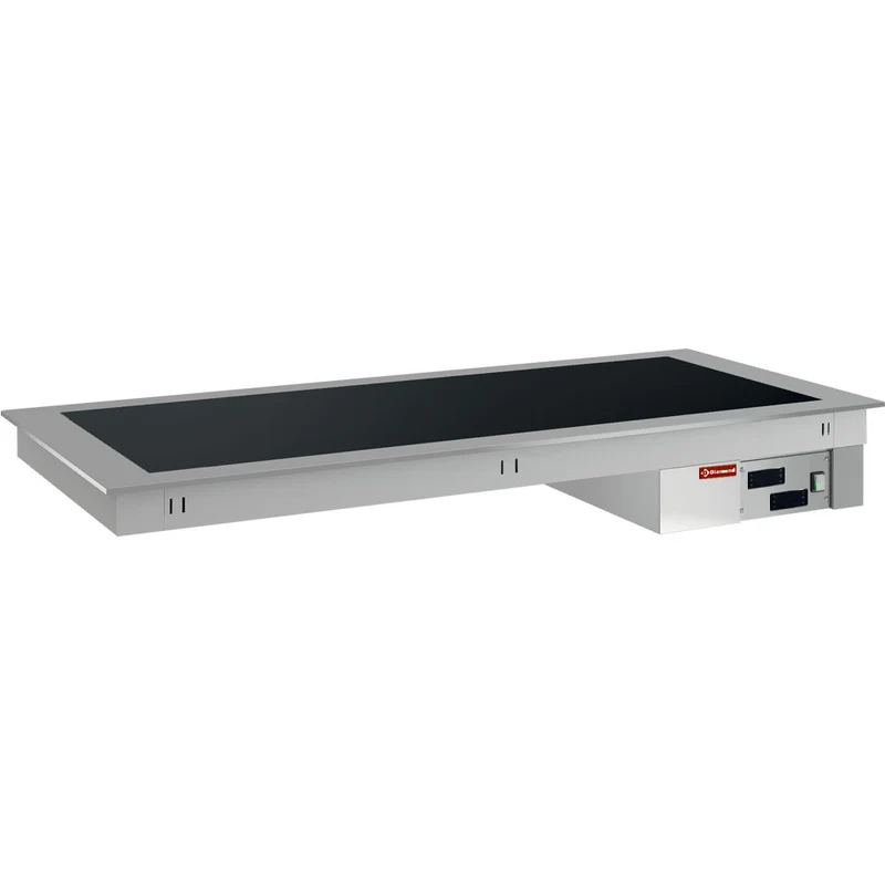 Einbau-Warmhalteplatte Glaskeramik , 4x GN 1/1 , Digitale Steuerung, DPA/PVV15-D