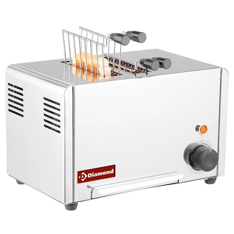 Profi Sandwich-Toaster Edelstahl , 2 Schlitze mit Zangen, D2CM-XP