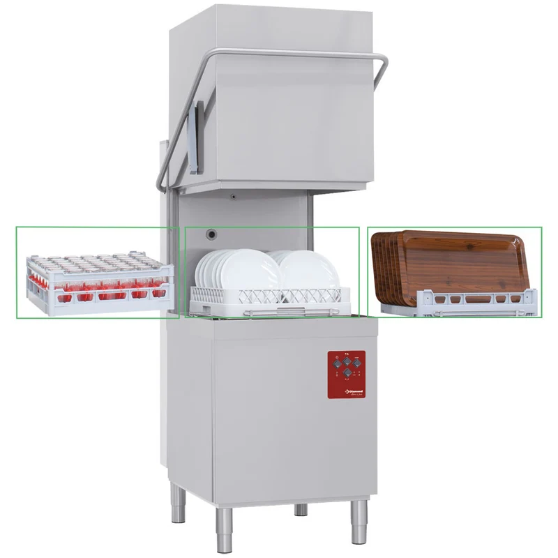Durchschubspülmaschine , 500x500 mm , mit Break-Tank, D26/6B