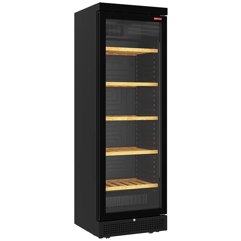 Weinkühlschrank 382L für 118 Flaschen , Umluftkühlung , Schwarz, CVS38-BV