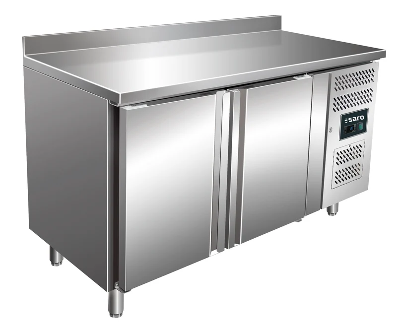 SARO Kühltisch mit 3 Türen und Aufkantung, Modell KYLIA GN 3200 TN