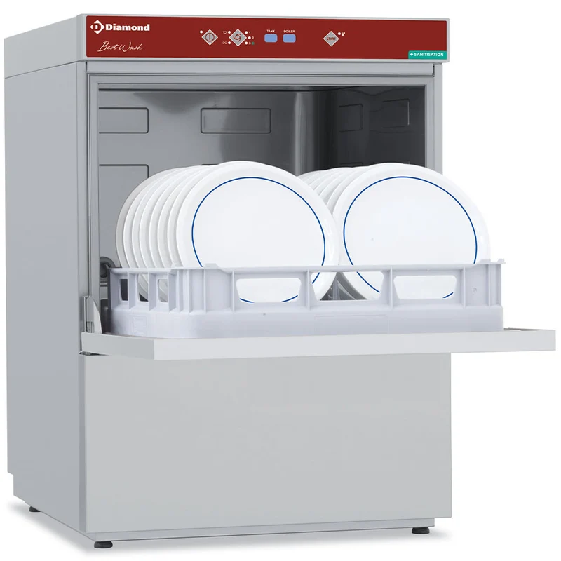 Gastro Geschirrspülmaschine mit kontinuierlicher Wasserenthärtung , Korbmaß 500x500 mm, DFS7/6-AC