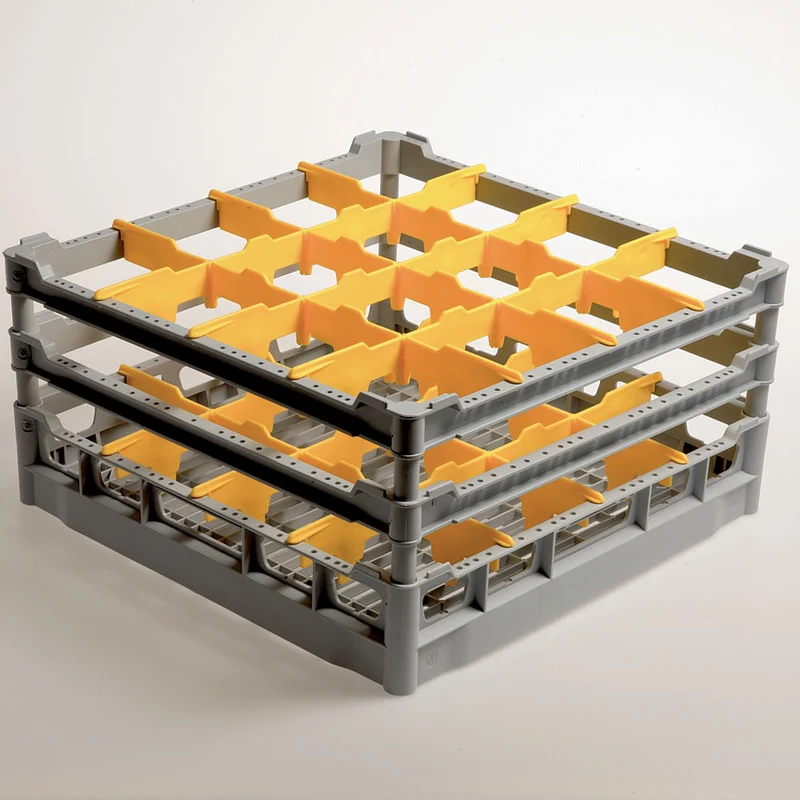 Gläserspülkorb 500x500 mm mit 16 schrägen Fächern für Gläser bis Ø 113 mm, DB316/FQ