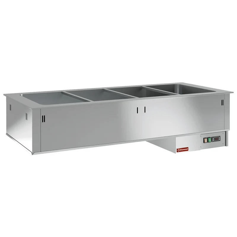 Bain-Marie Einbaubecken elektrisch , 2x GN 1/1 , CNS, DPA/BM08