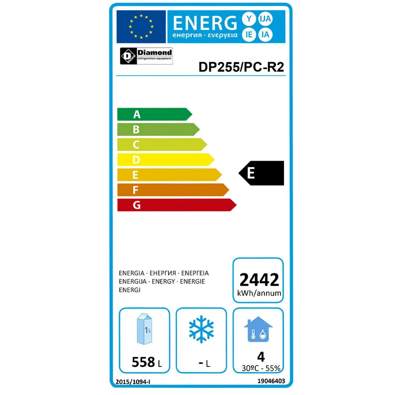 Profi Umluft-Kühltisch für Bäckernorm EN 600x400 , 4 Türen , 760 L, DP255/PC-R2