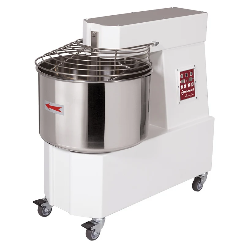 Spiralkneter 33 Liter , fahrbar , 2 Geschwindigkeiten & Digitalsteuerung, DH33/T2V-230/3-