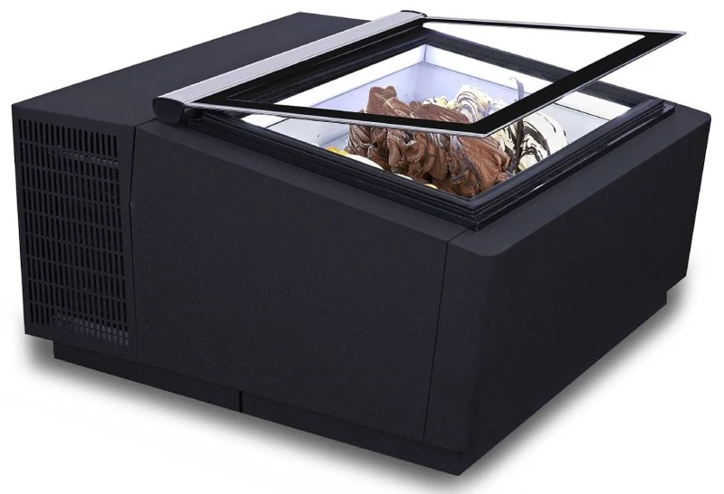 Eisvitrine Tischmodell Speiseeisvitrine schwarz V2