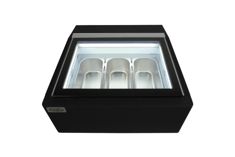 Eisvitrine Tischmodell Speiseeisvitrine schwarz V2