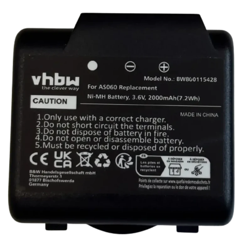 Batterie compatible IMET AS060, AS083 pour télécommande industrielle 3.6V 2Ah NiMh