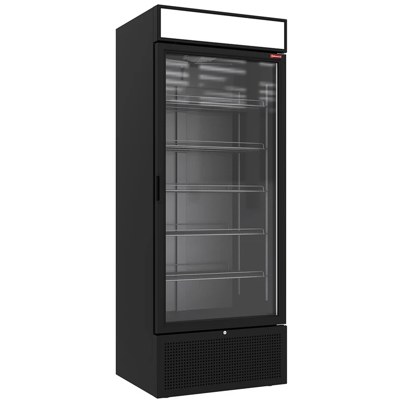 Getränkekühlschrank 715L mit Leuchtkasten , Schwarz , 5 Roste, CLP72-SB