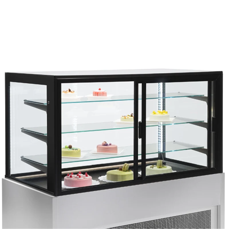 Kühlvitrine mit Umluftkühlung , 120 cm breit , 4 Ebenen, Grau, CB12V-G5/P2