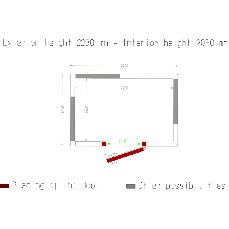 Tiefkühlzelle 6,5 m³ , 100 mm Isolierung , Gastronomie & Gewerbe, C67B/10BF