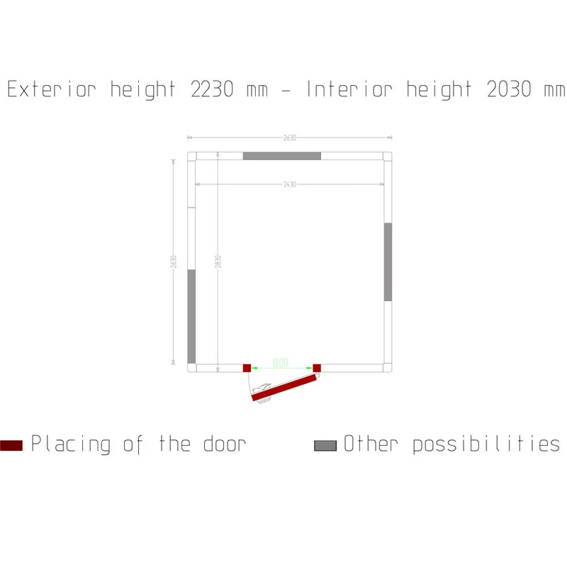 Tiefkühlzelle 13 m³ , 100 mm Isolierung , Tür flexibel montierbar, C133A/10BF