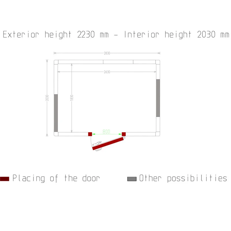 Tiefkühlzelle 9,8 m³ , 100 mm Isolierung, C101A/10BF
