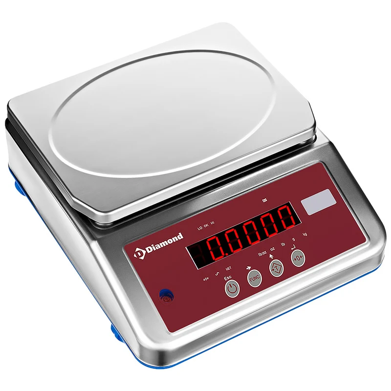 Profi Feinwaage Gastronomie , Edelstahl & IP68 wasserdicht , 8 kg / 0,5 g, BAL68/8-05