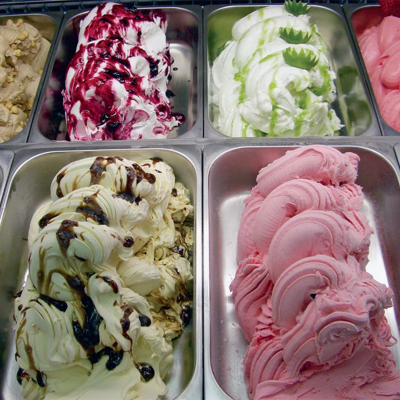 Tisch-Eisvitrine für 4 bis 8 Eisschalen , statische Kühlung, BABYGEL/48-R2