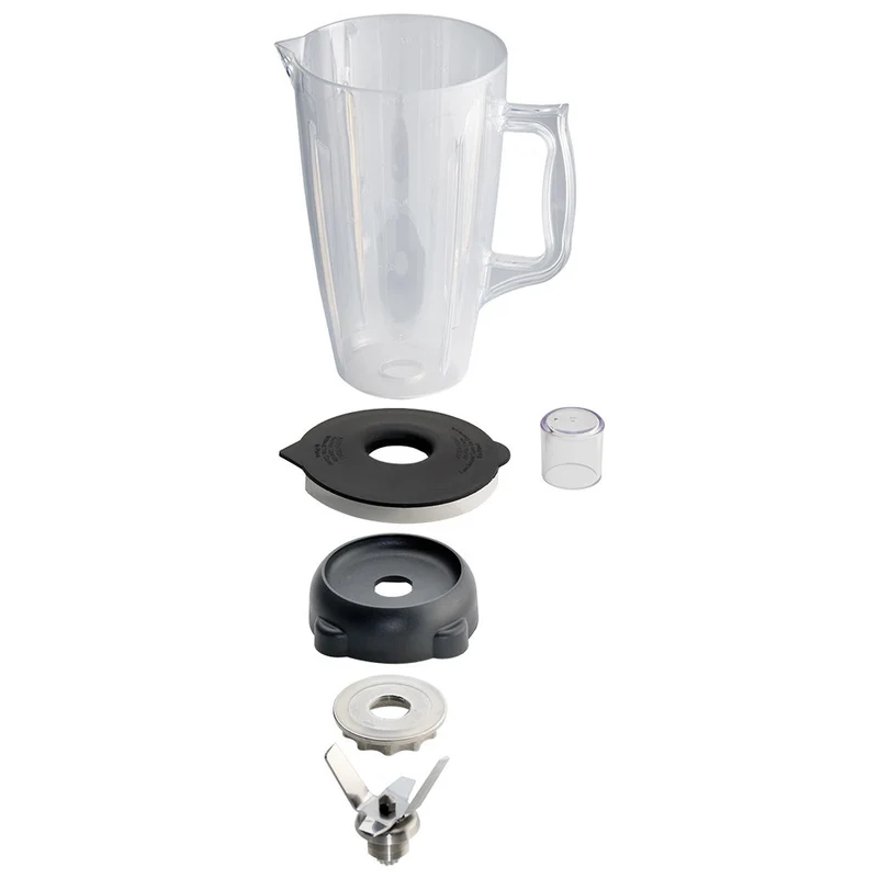 Mixbehälter 2 Liter, bruchfest, inkl. Deckel & 4-Klingen-Messer, BAB-LRD