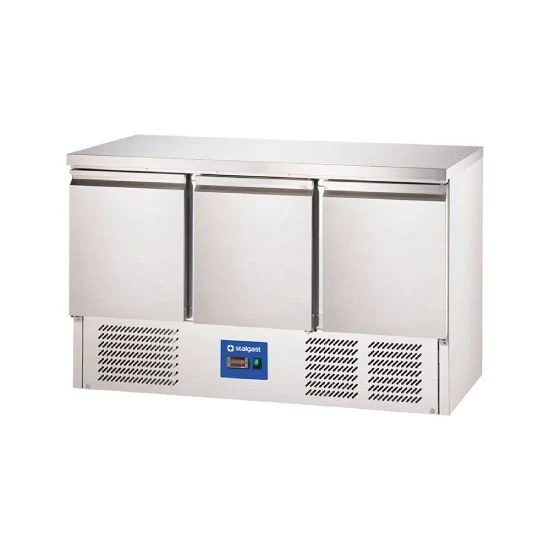 STARLINE Kühltisch mit drei Türen, GN1/1, 1365x700x850 mm (BxTxH), 368 L, ohne Aufkantung