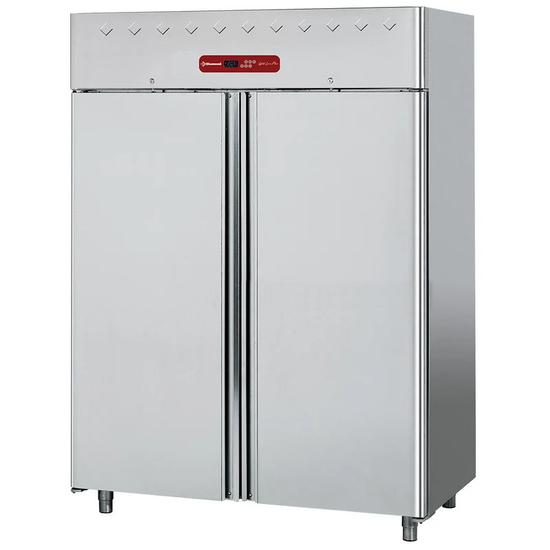 Gastro Tiefkühlschrank 1400L , 2-türig für GN 2/1 , Edelstahl, AD2B/H2-R2