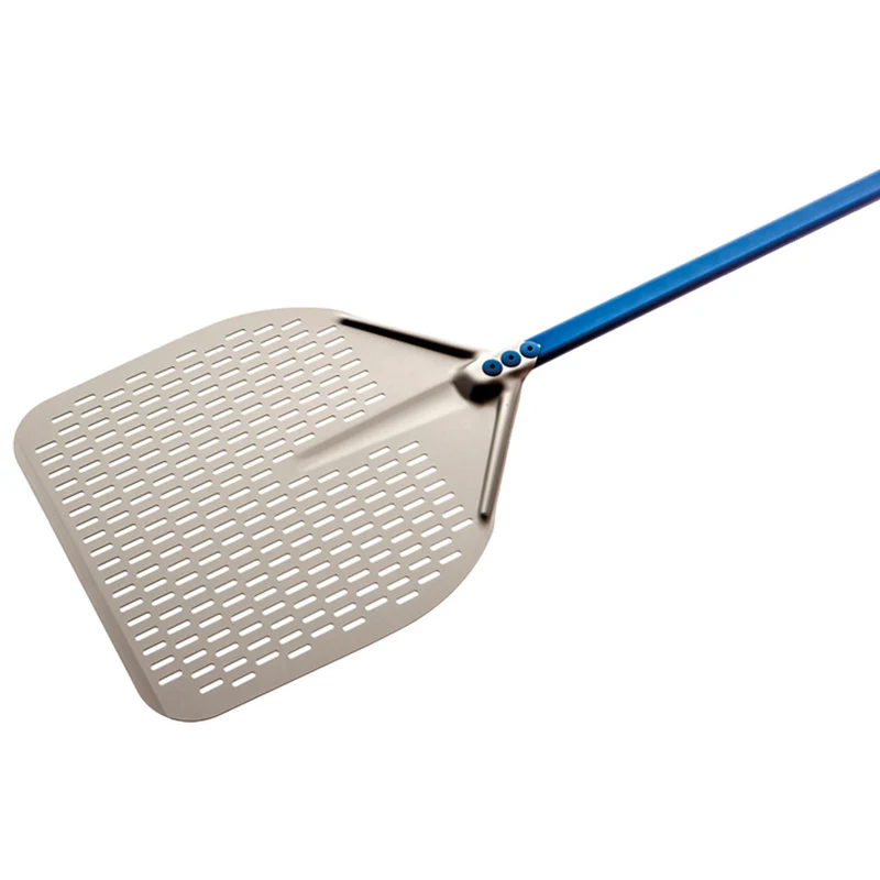 Pizzaschieber perforiert , Aluminium rechteckig 33x33 cm, A-32RF