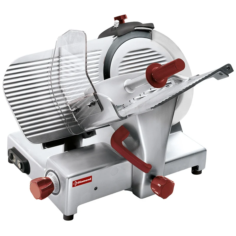 Professionelle Aufschnittmaschine Ø 350 mm , Schrägschneider mit Zahnradantrieb, 350/GXS