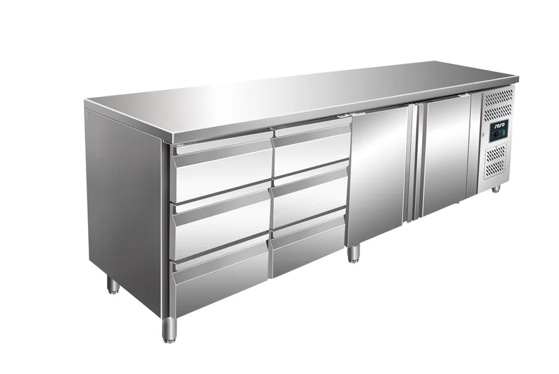 SARO Kühltisch inkl. 2 x 3er Schubladenset Modell KYLJA 4150 TN