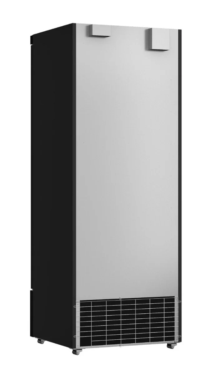 Tiefkühlschrank mit Glastüren, schwarz 600 Liter