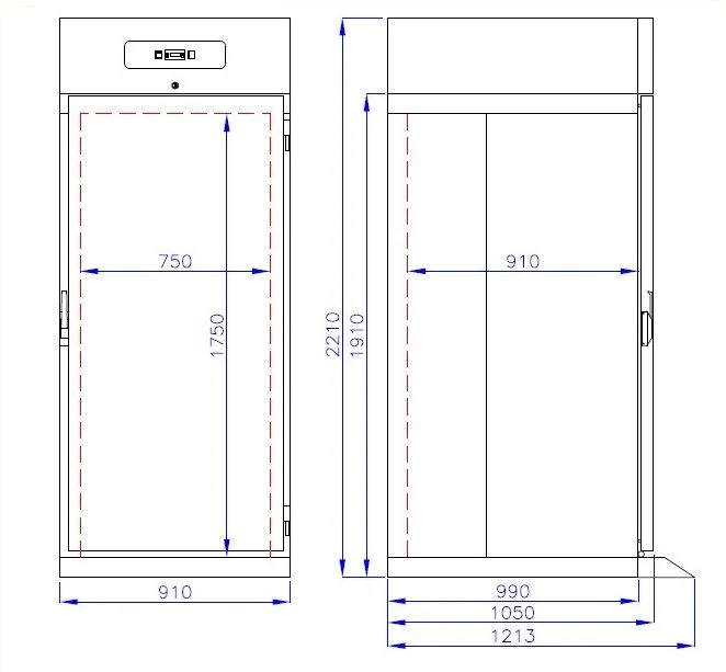 Roll-in Tiefkühlschrank RFS Monoblock, 700 Liter