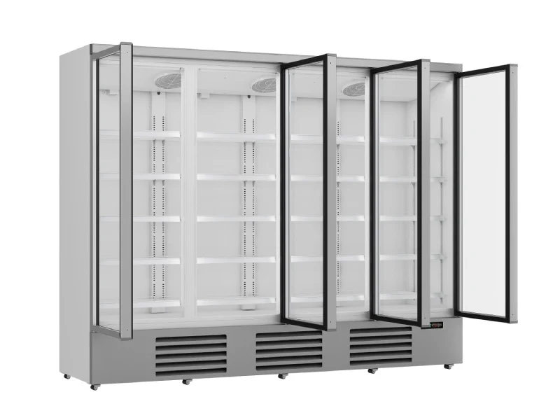 Getränkekühlschrank mit 4 Türen, Glas, JDE-2025L weiß