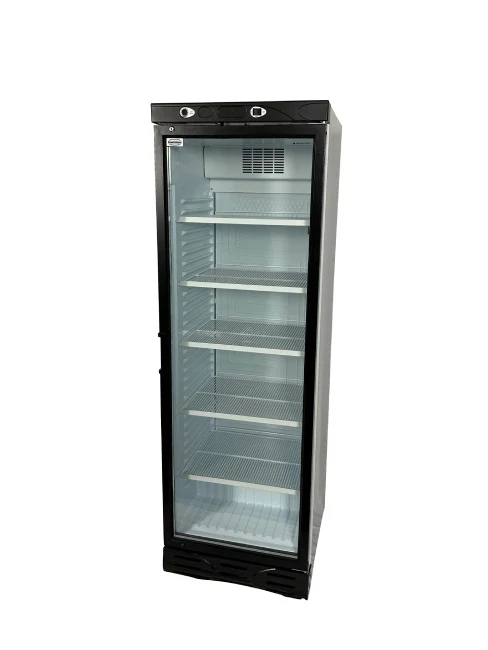Getränkekühlschrank / Kühlschrank mit Glastür 382 Liter schwarz
