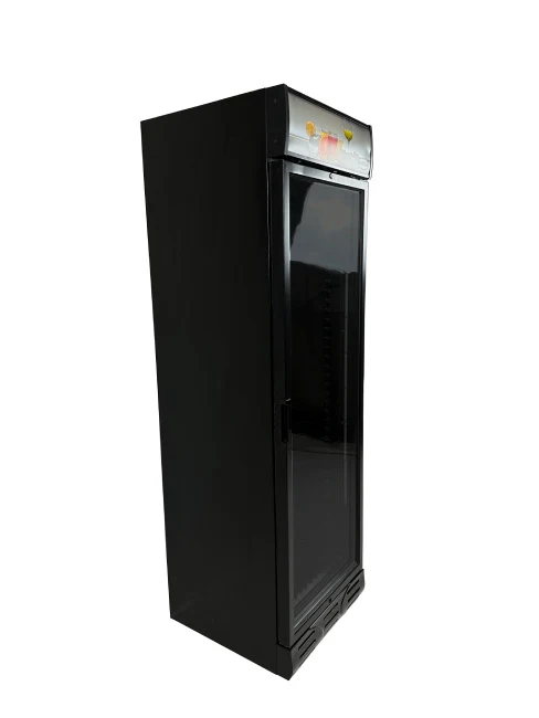 Getränkekühlschrank / Kühlschrank mit Glastür 382 Liter schwarz
