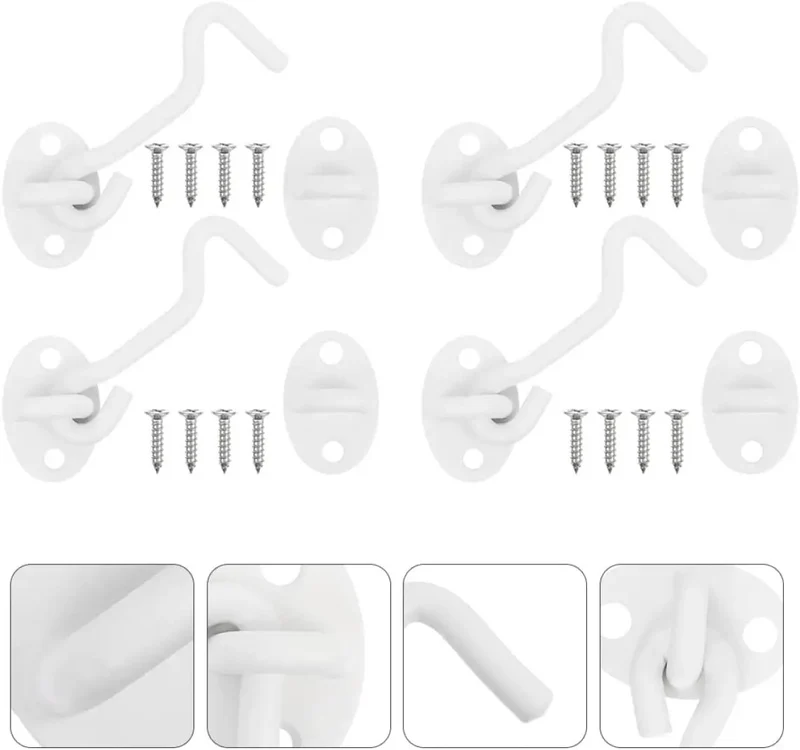 Heavy Duty Stainless Steel Gate Hook And Eye Latch Lock For Door Window Garage Shed Cabinet Hardware Featuring Straight Up Tough Rust Resistant Build And Slick Swivel Action For Any Home Project